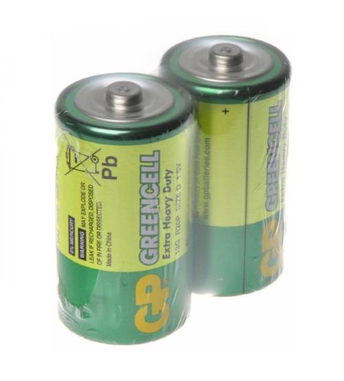 GP GPPCC13KC001 Greencell D 1.5V Standard Zinc Batteries Shrink of 10
